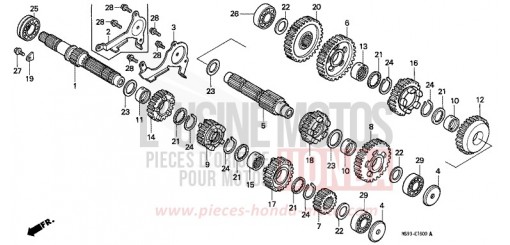 BOITE DE VITESSES NTV650P de 1993